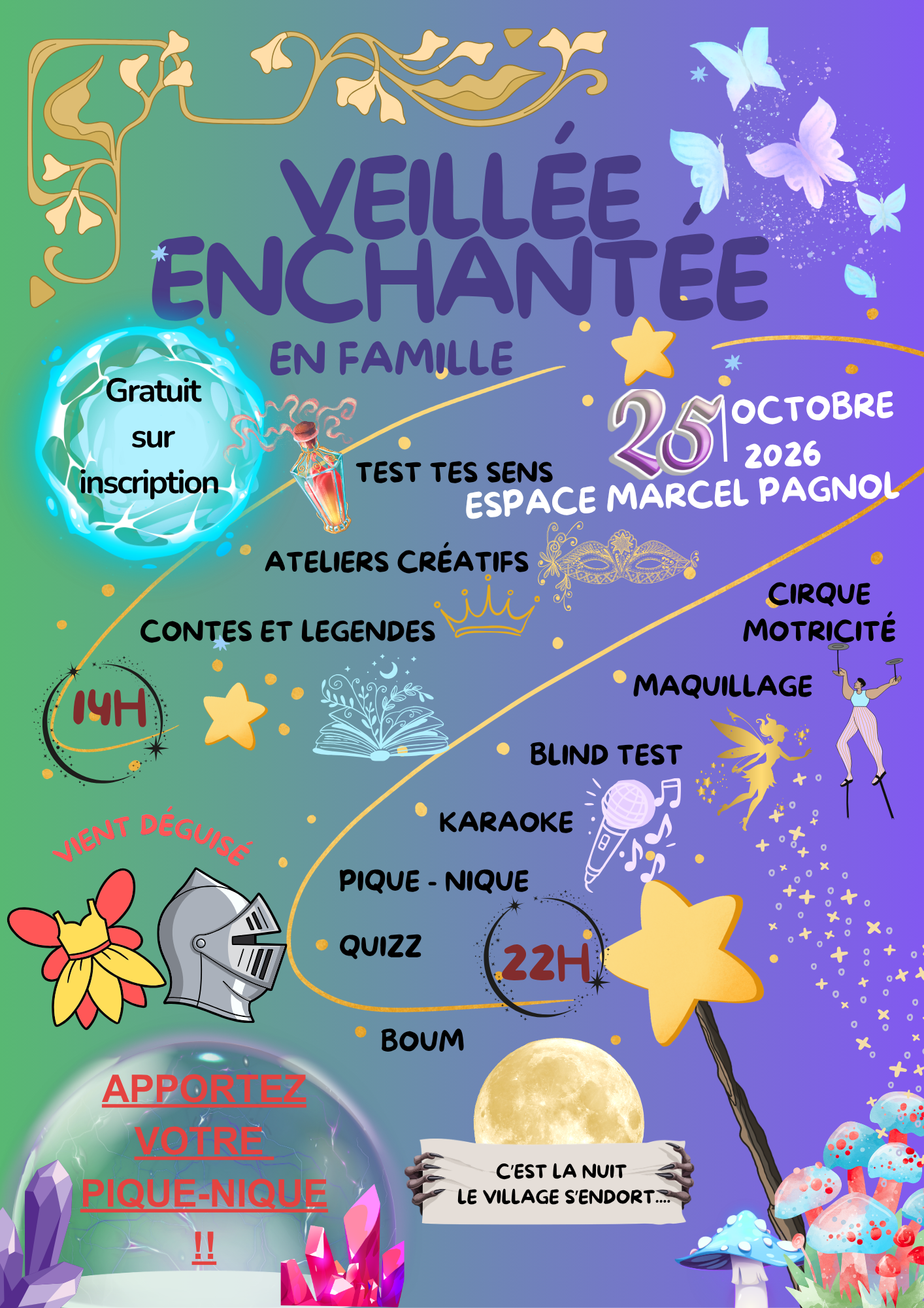 Veillée enchantée en famille