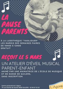 La Pause Parents accueille un atelier d'éveil musical parent-enfant