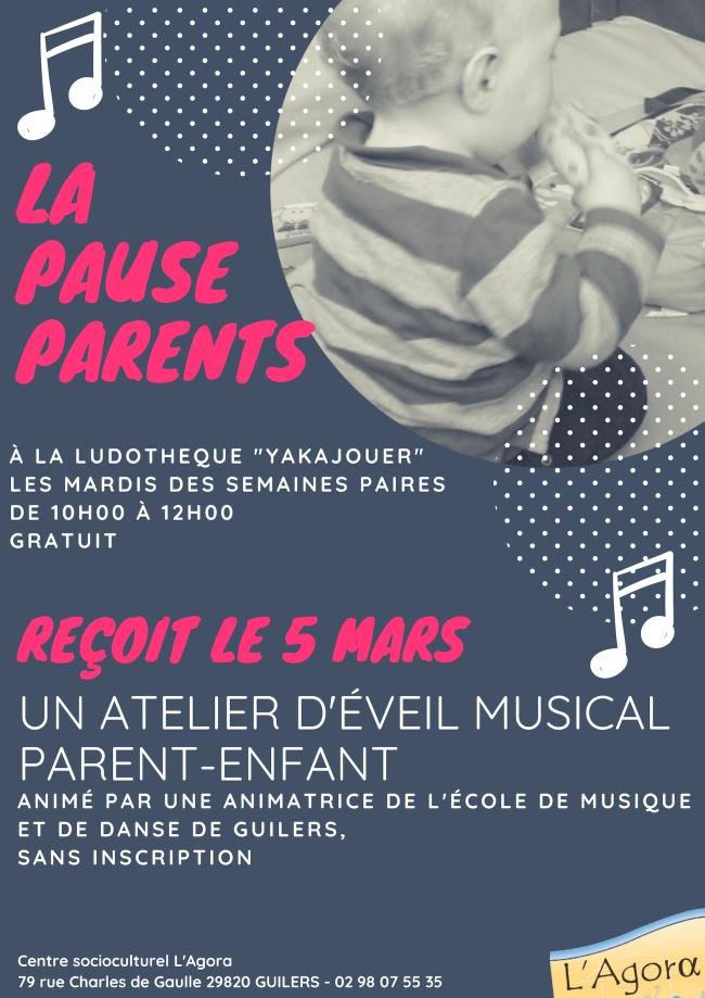 La Pause Parents accueille un atelier d’éveil musical parent-enfant