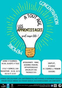 Soirée d’échanges : « A tout âge, les apprentissages : quel casse-tête ! »